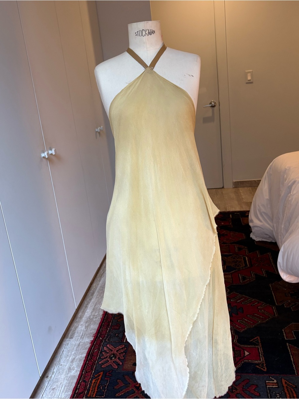 Light Tan Halter Neck Women's Dress bohemian vintage beach dress